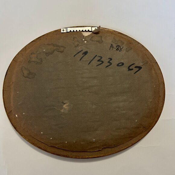 Vintage Gold Framed Oval Needlepoint Flowers Florals Bouquet Cottagecore country - Picture 8 of 13